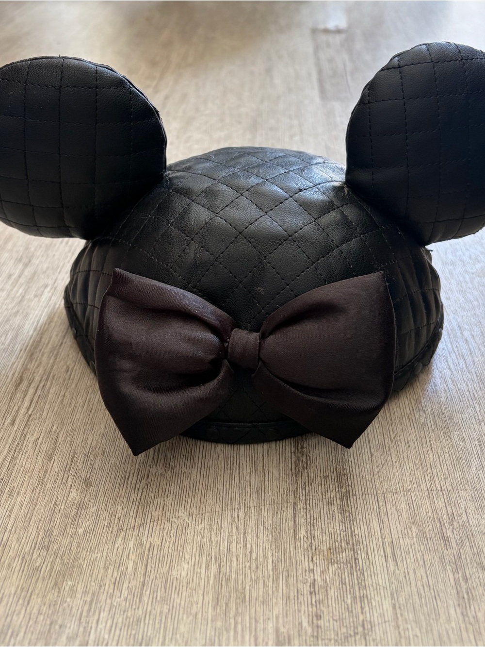 Black Quilted Minnie Mouse Ears